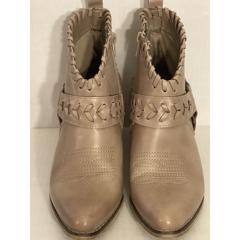 Altar'd‎ State Light Brown Ankle Boots Women Sz 6 Rynn Western Bootie Block Heel